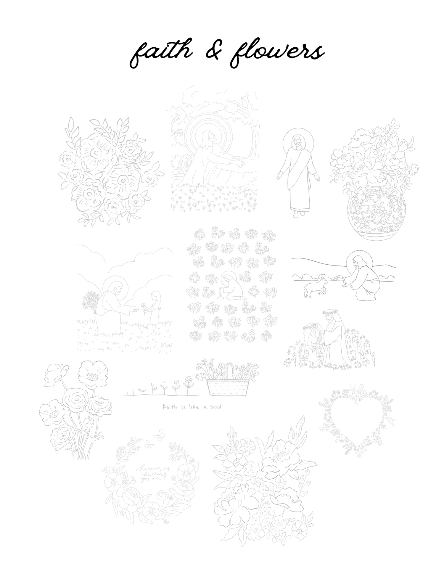 Faith + Flowers Watercolor Workbook