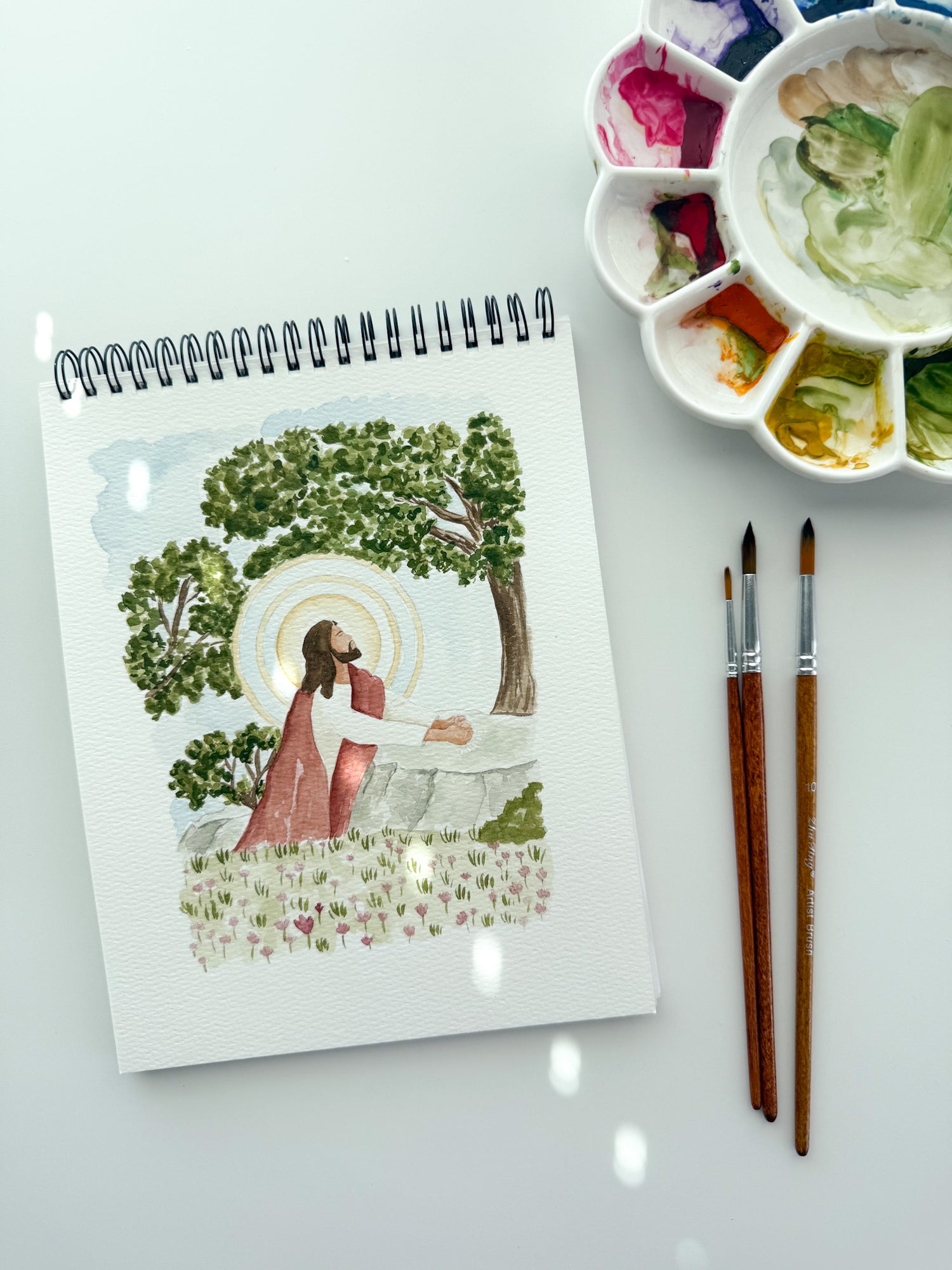 Faith + Flowers Watercolor Workbook