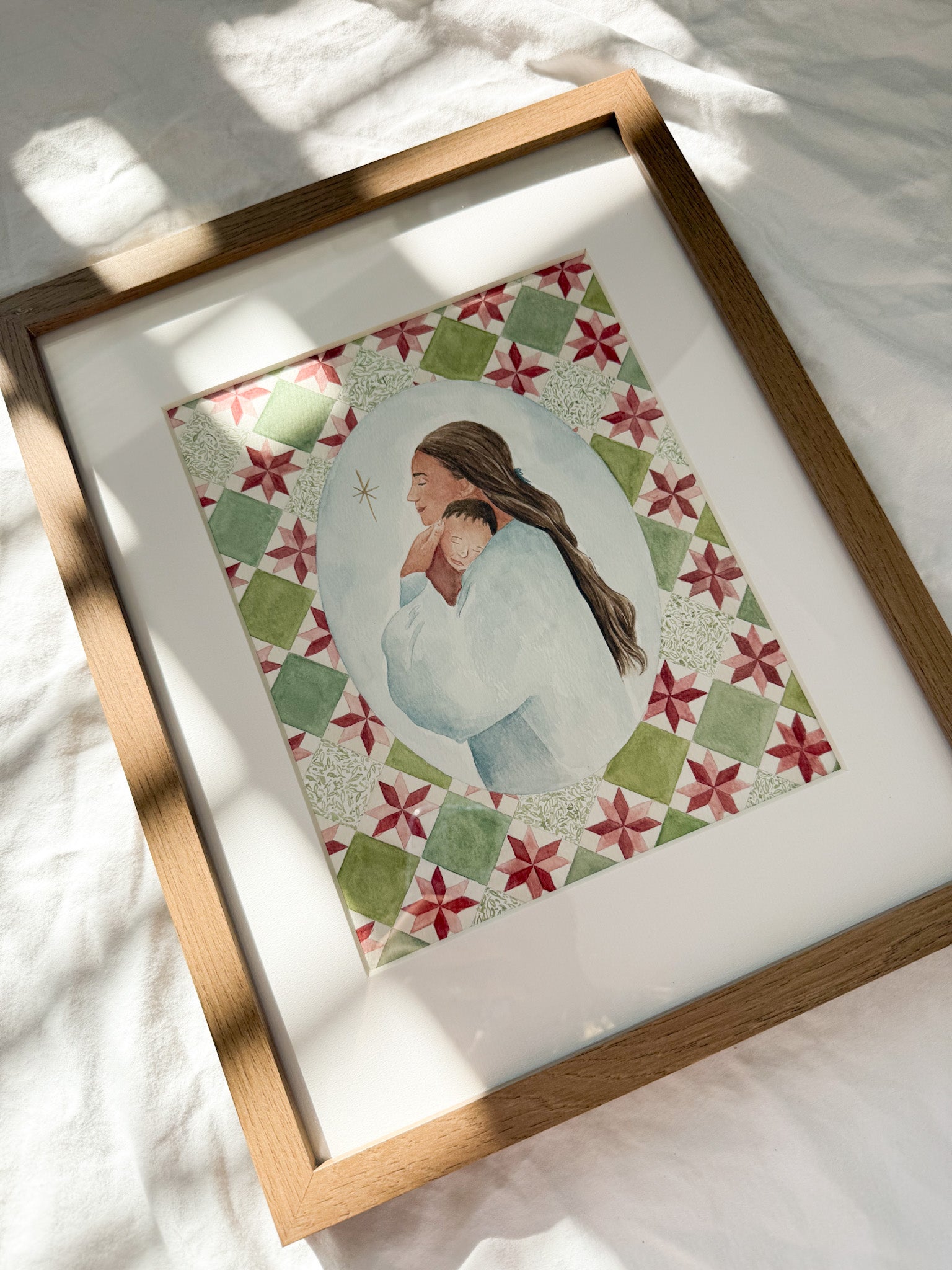 "All Is Calm, All Is Bright" Framed Original