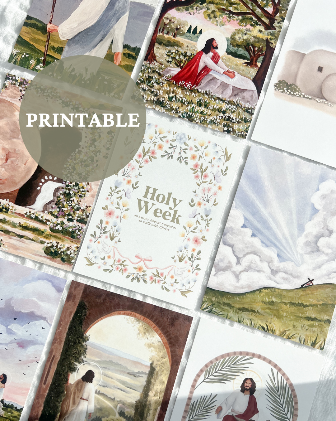 DIGITAL DOWNLOAD -- Holy Week Advent Calendar: Walk With Christ Through Easter