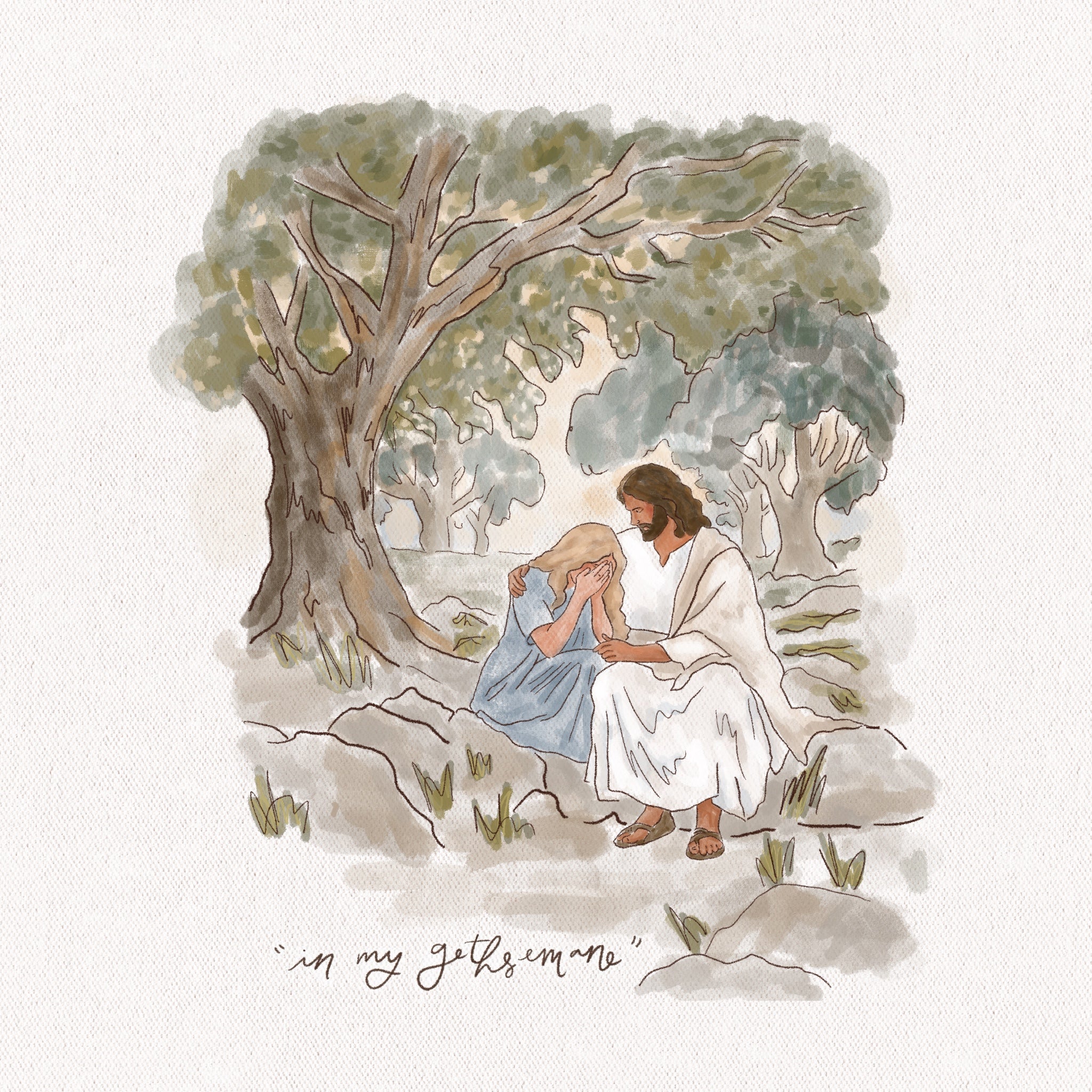 "In My Gethsemane" Print (concept sketch version)