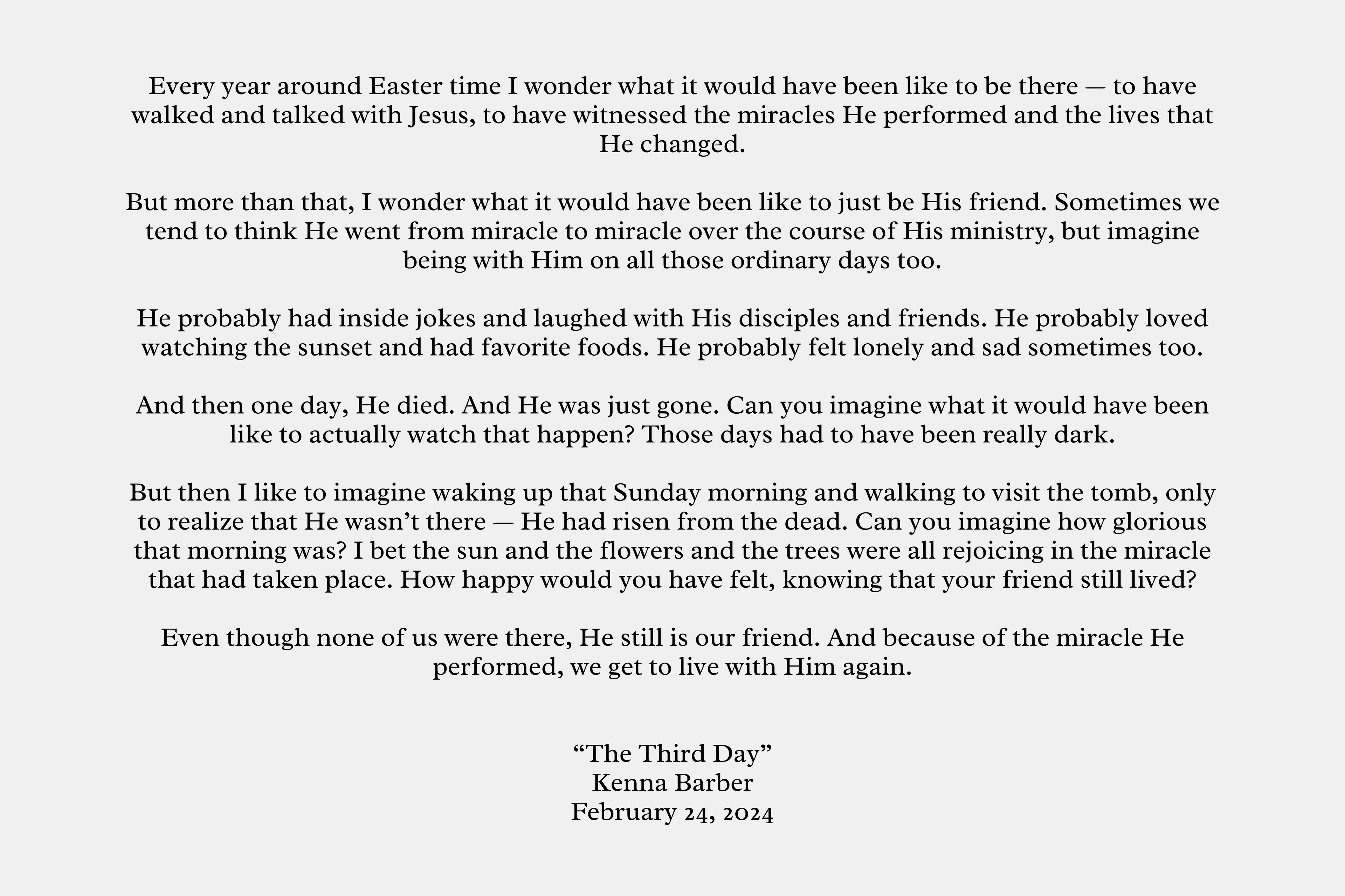 "The Third Day" Print