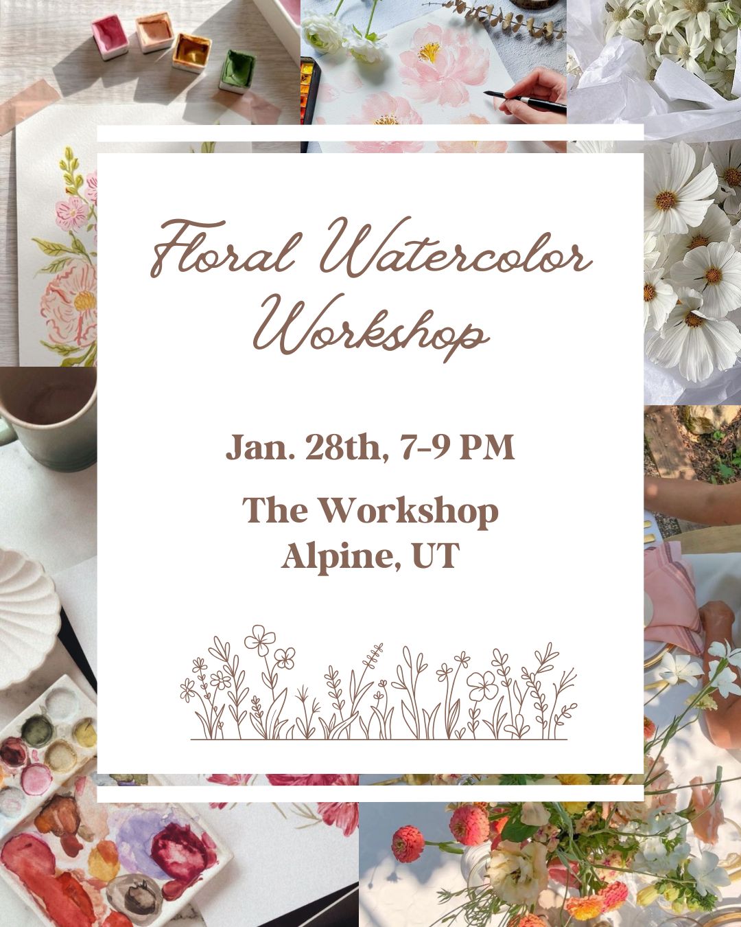 Floral Watercolor Workshop (1/28)