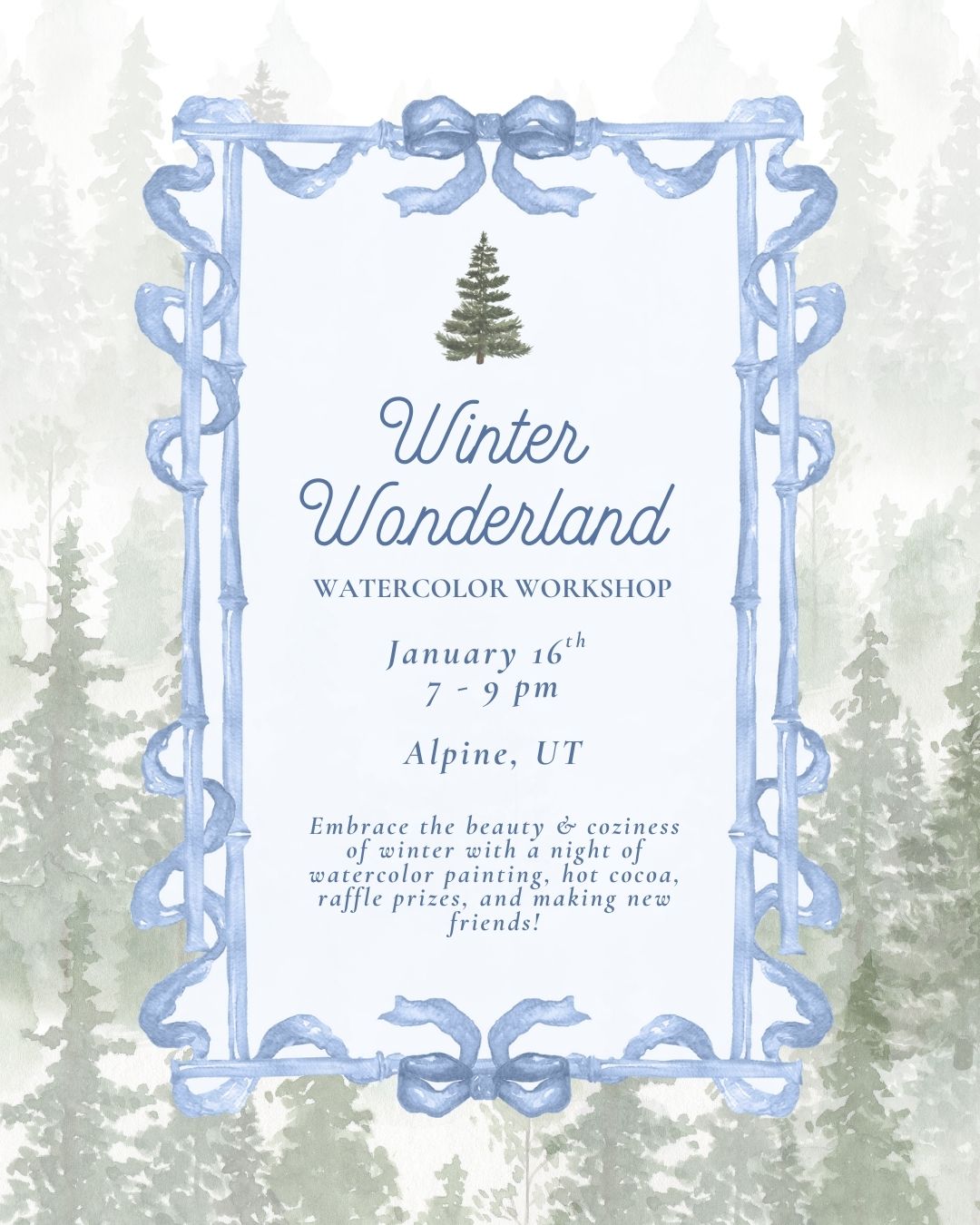 Winter Wonderland Watercolor Workshop (Jan. 16th)