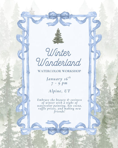 Winter Wonderland Watercolor Workshop (Jan. 16th)