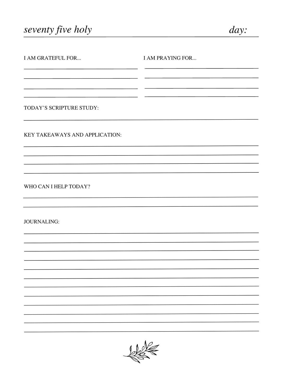 Free 75 Holy Printables