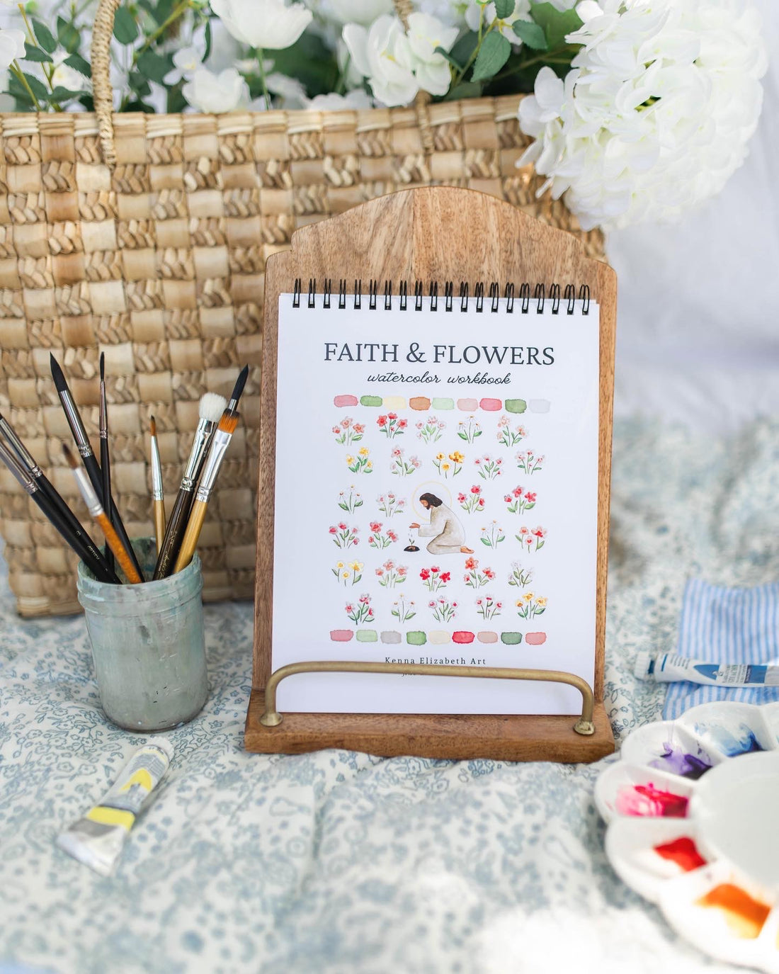 Faith + Flowers Watercolor Workbook