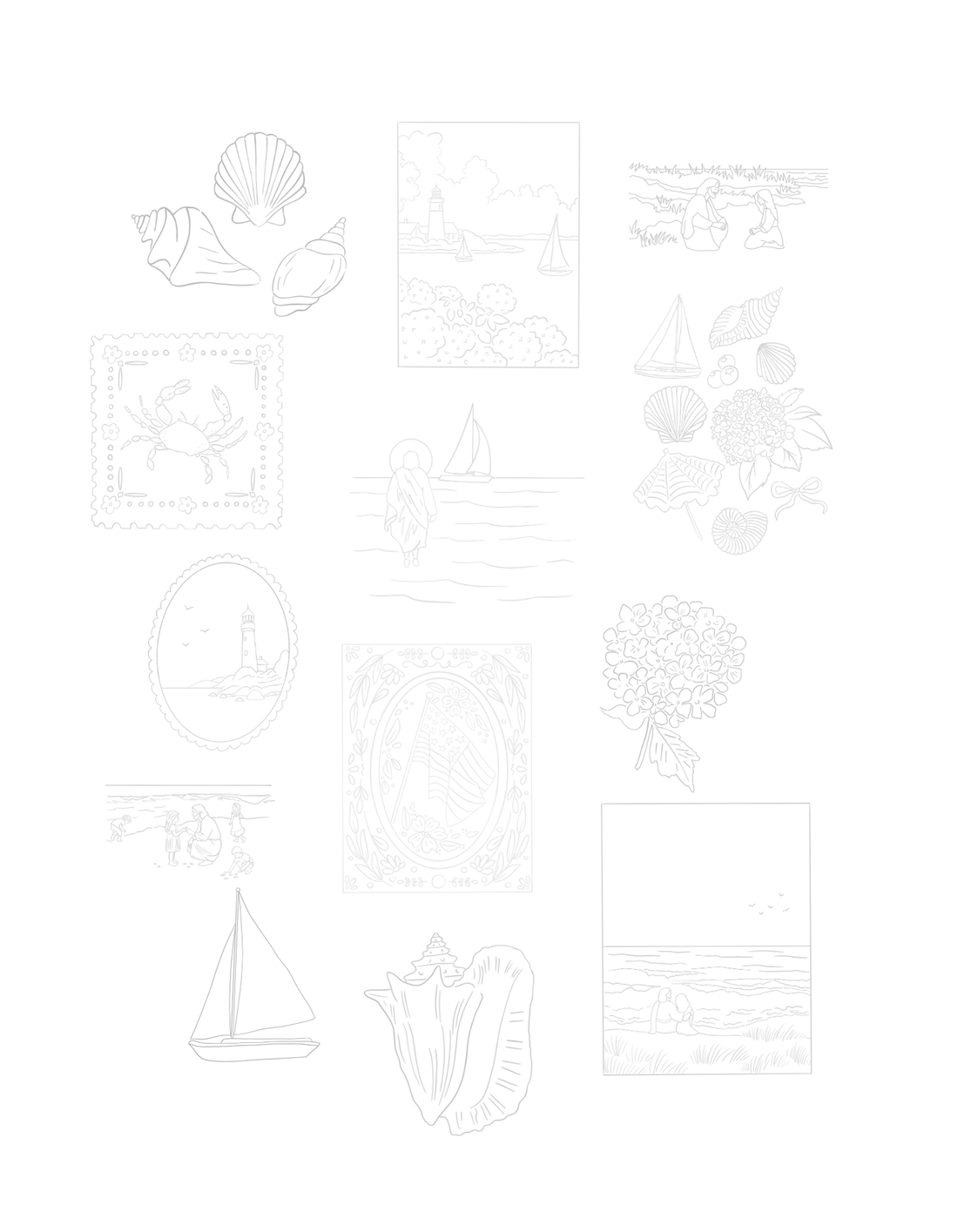 Sails & Seashells Watercolor Workbook