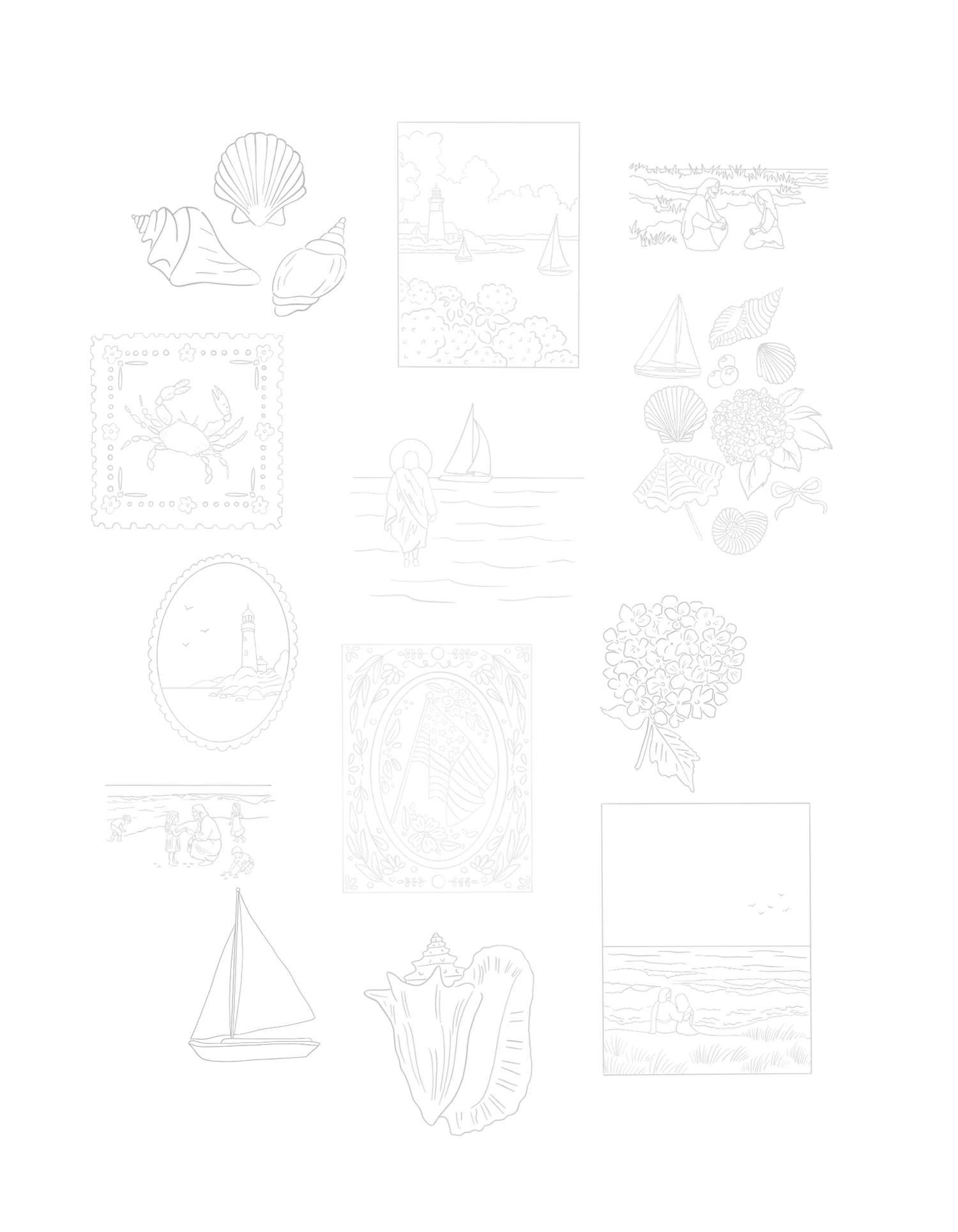 Sails &amp; Seashells Watercolor Workbook (PRE-ORDER)