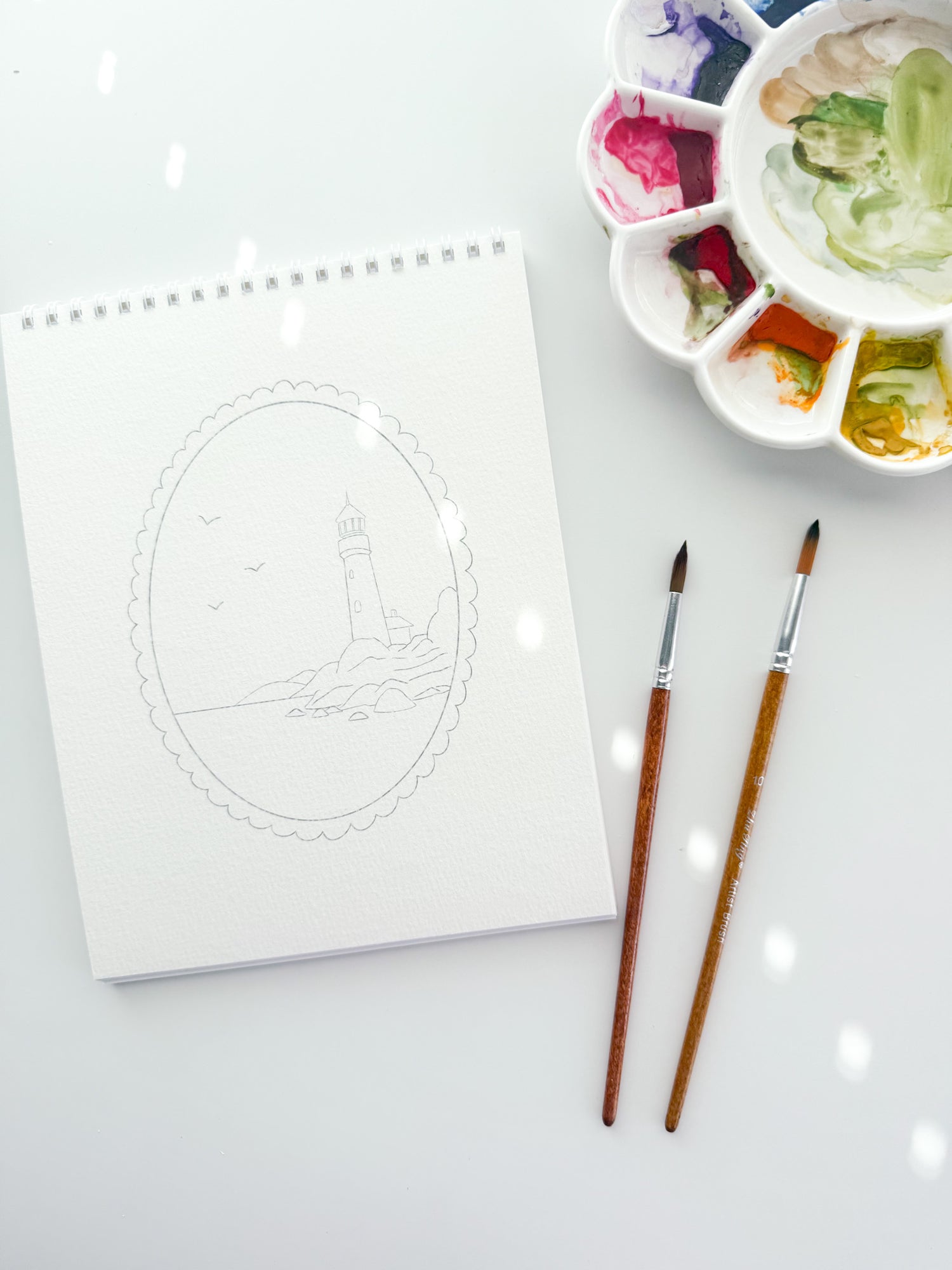 Sails &amp; Seashells Watercolor Workbook