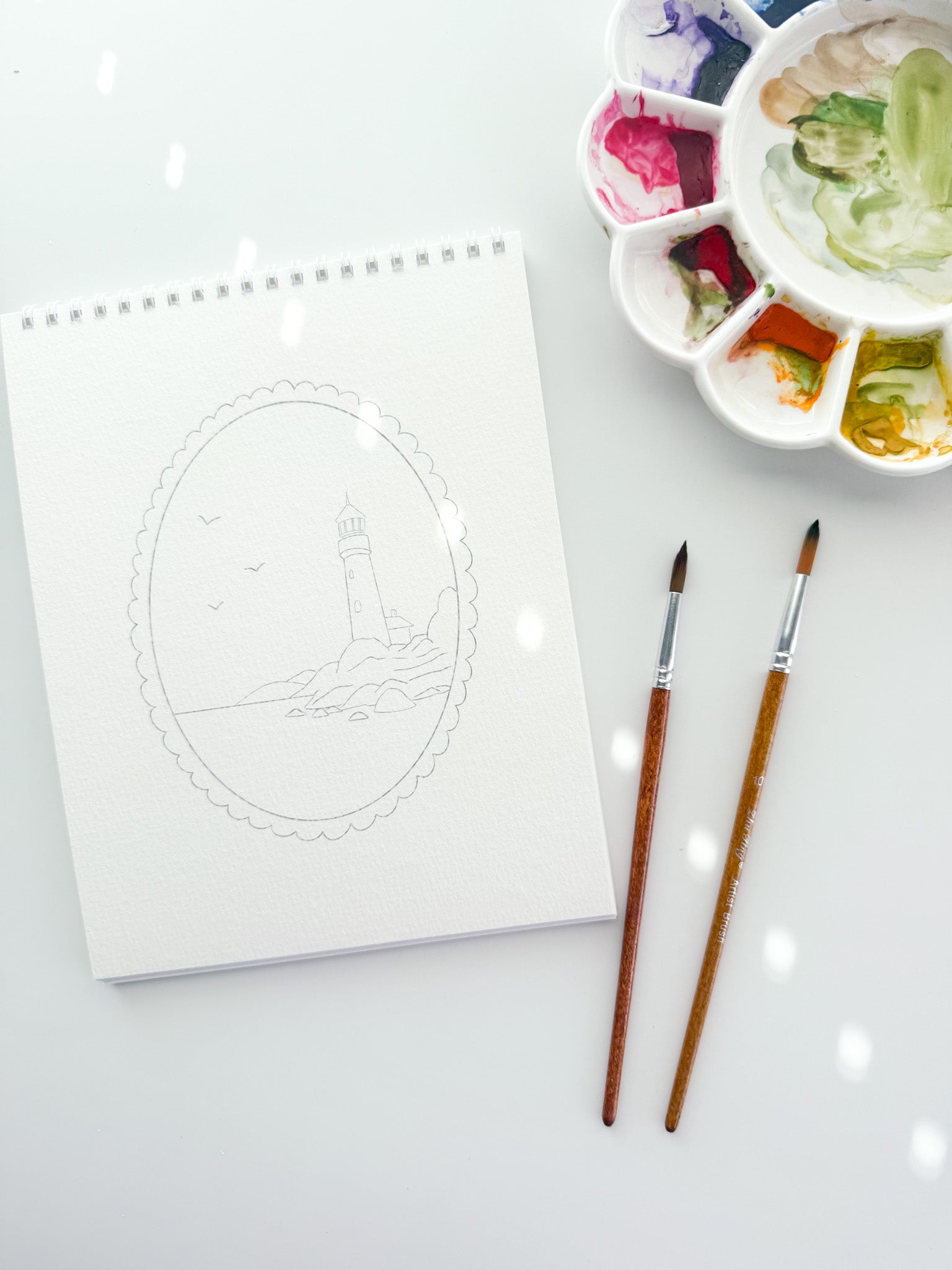 Sails &amp; Seashells Watercolor Workbook