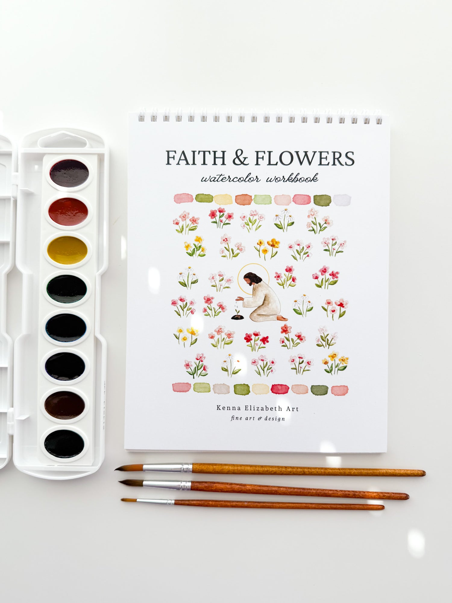 Faith + Flowers Watercolor Workbook