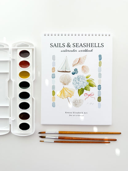 Sails &amp; Seashells Watercolor Workbook