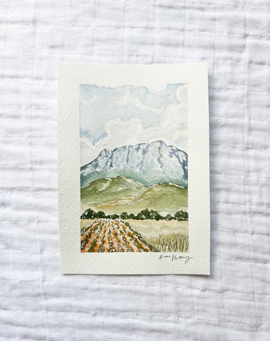 "Creation Sings Your Praises" Original Watercolor (Mt. Timpanogos, Utah)