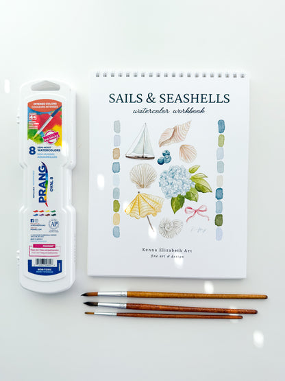 Sails &amp; Seashells Watercolor Workbook