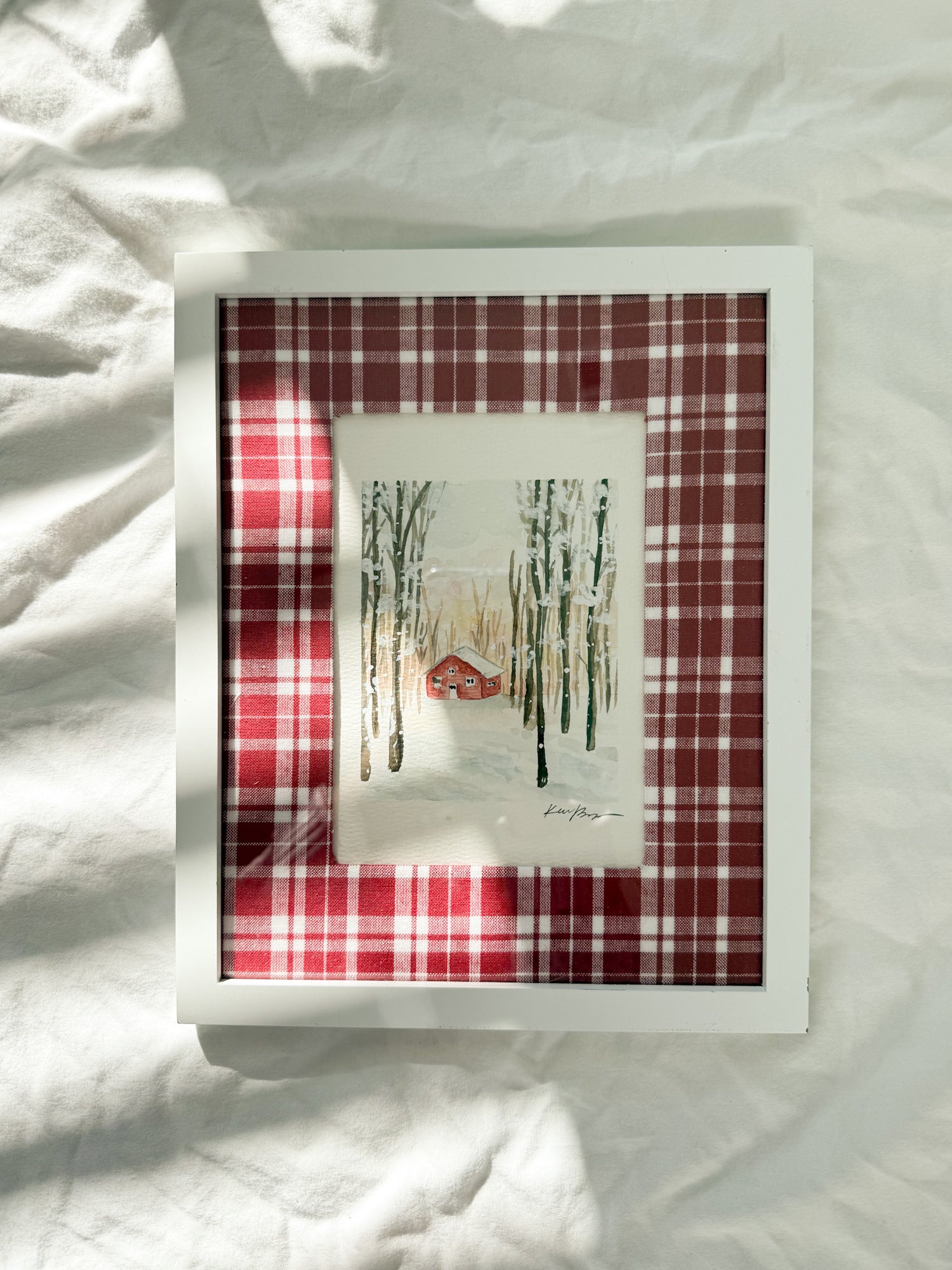 "Snowy Cabin" Framed Original