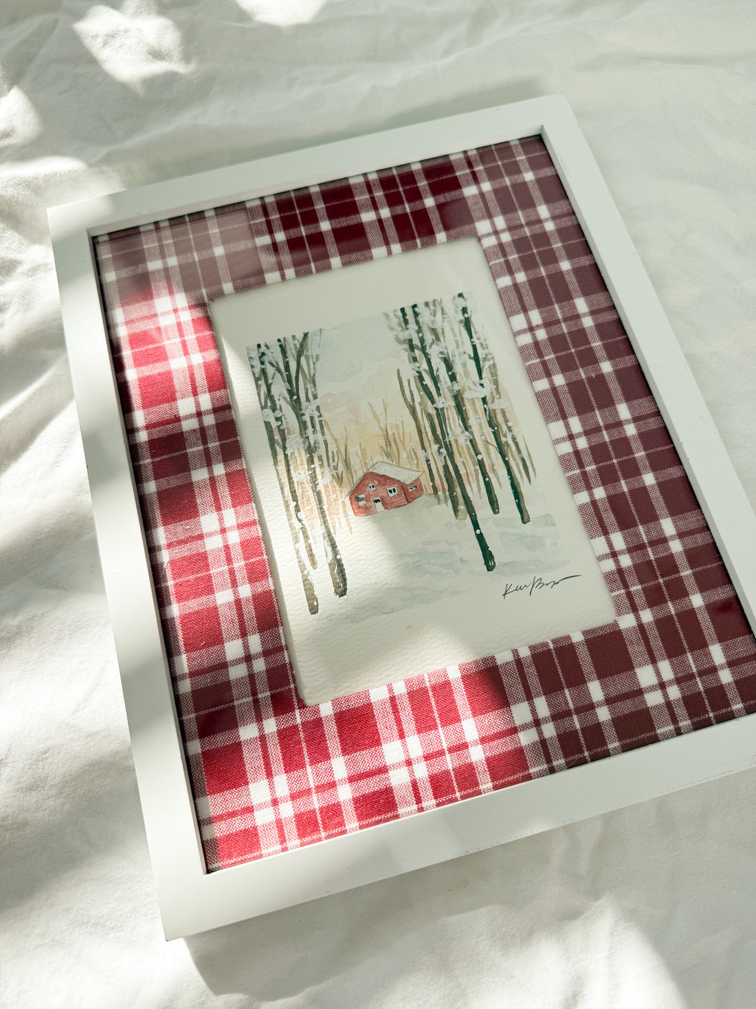 "Snowy Cabin" Framed Original