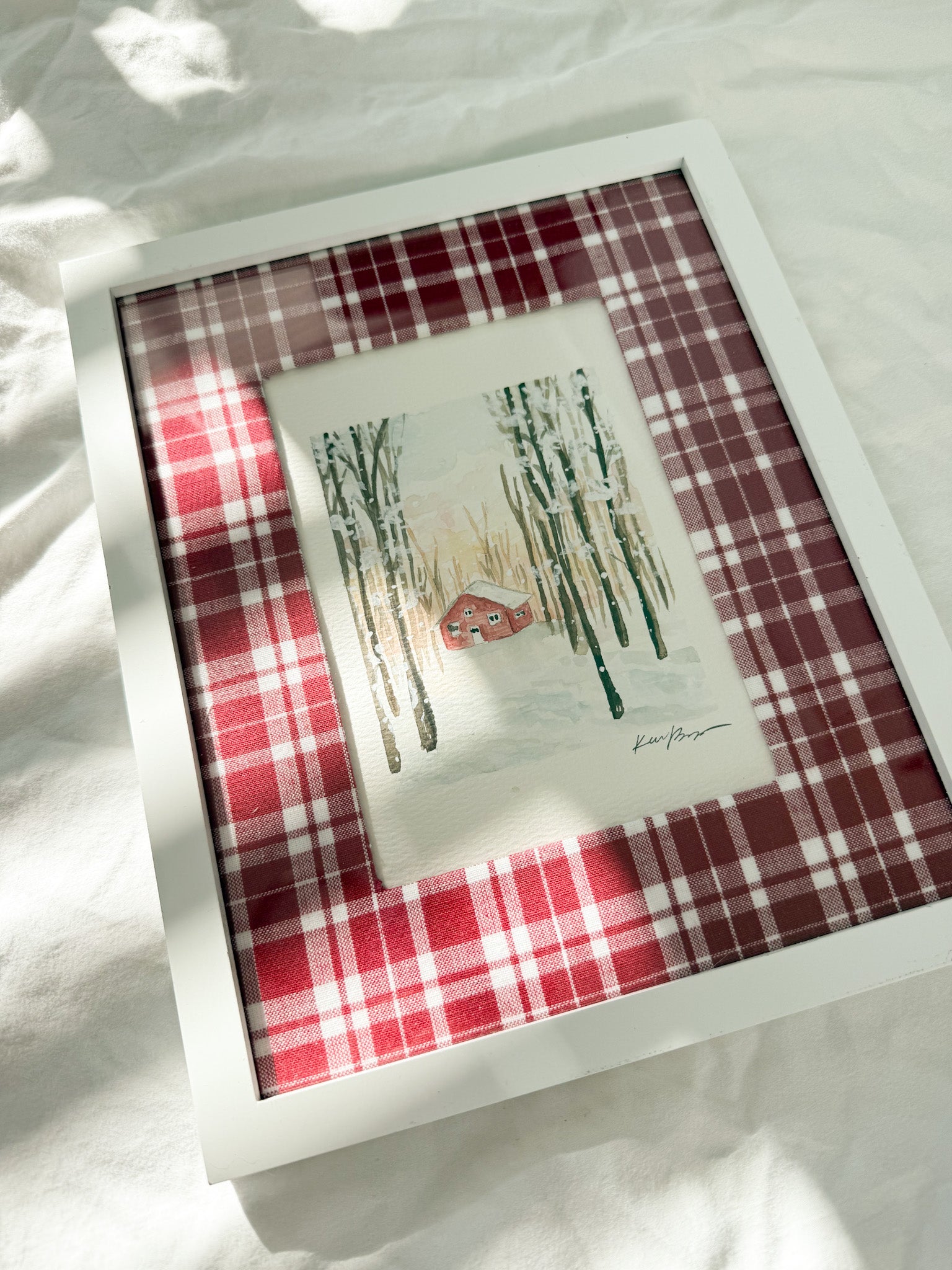 "Snowy Cabin" Framed Original