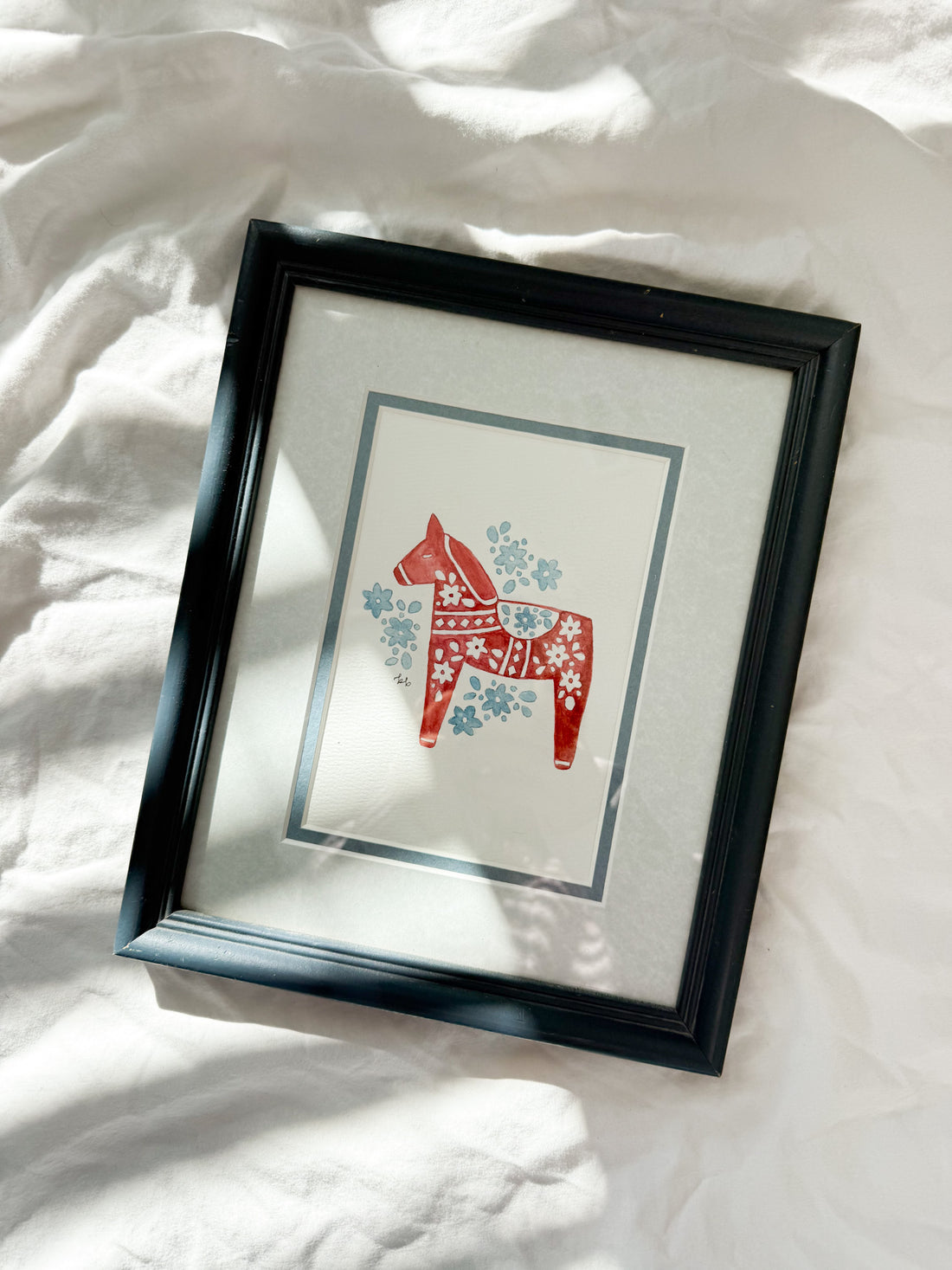 "The Little Dala Horse" Framed Original