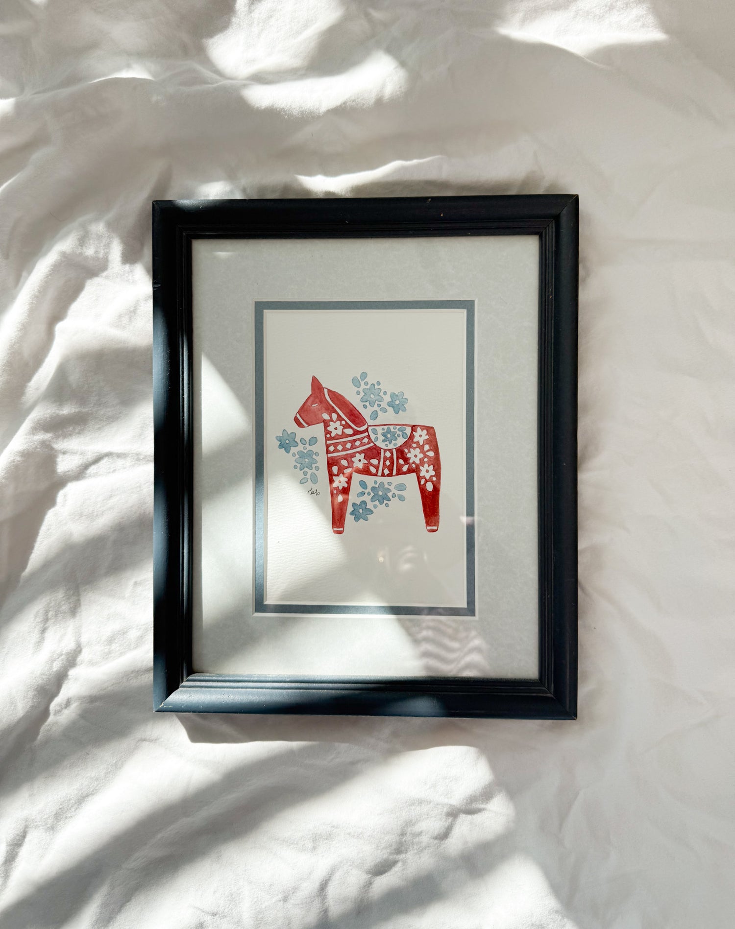 "The Little Dala Horse" Framed Original