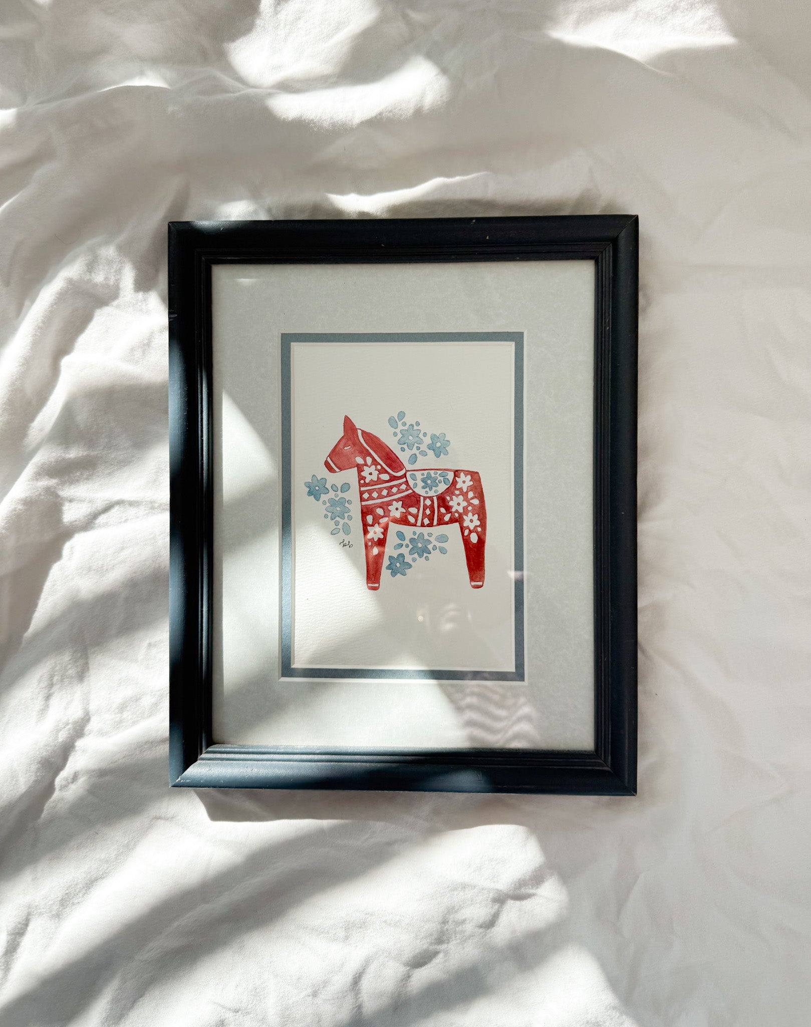 "The Little Dala Horse" Framed Original