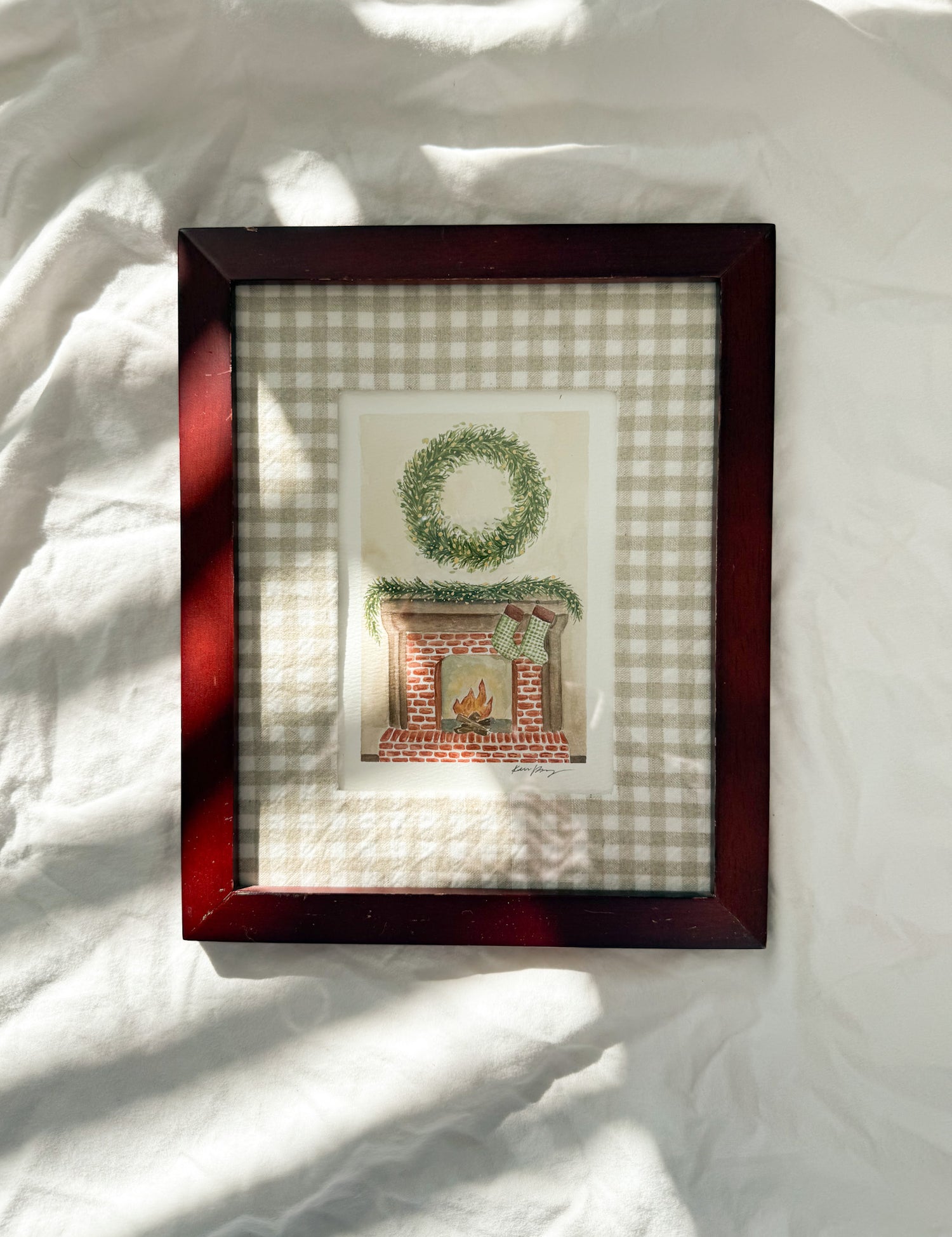 "Waiting For Christmas Morning" Framed Original