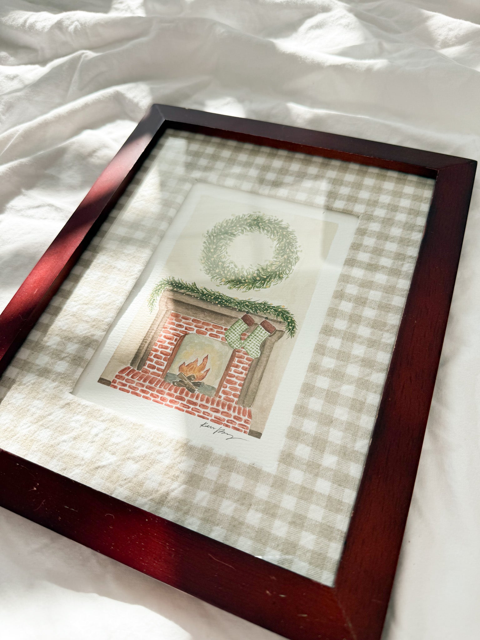 "Waiting For Christmas Morning" Framed Original