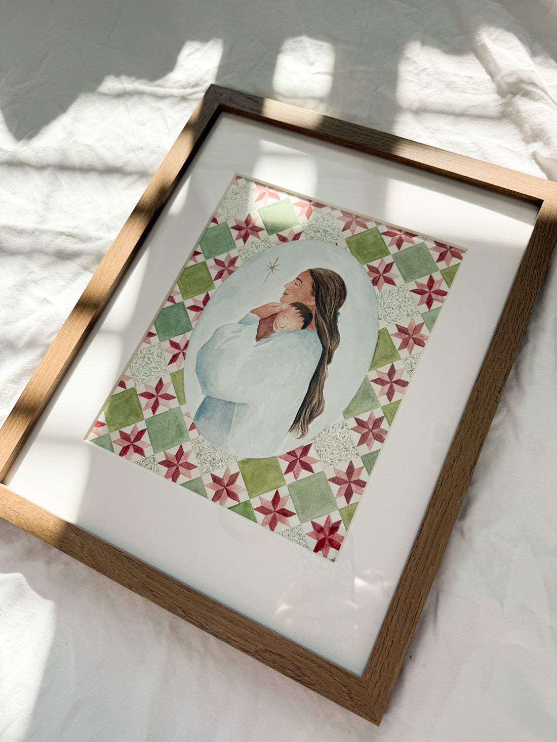 "All Is Calm, All Is Bright" Framed Original