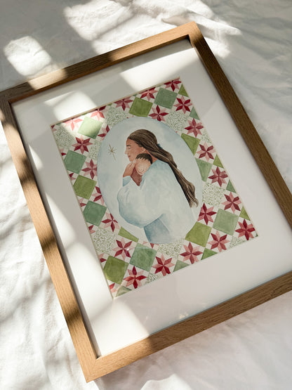 "All Is Calm, All Is Bright" Framed Original