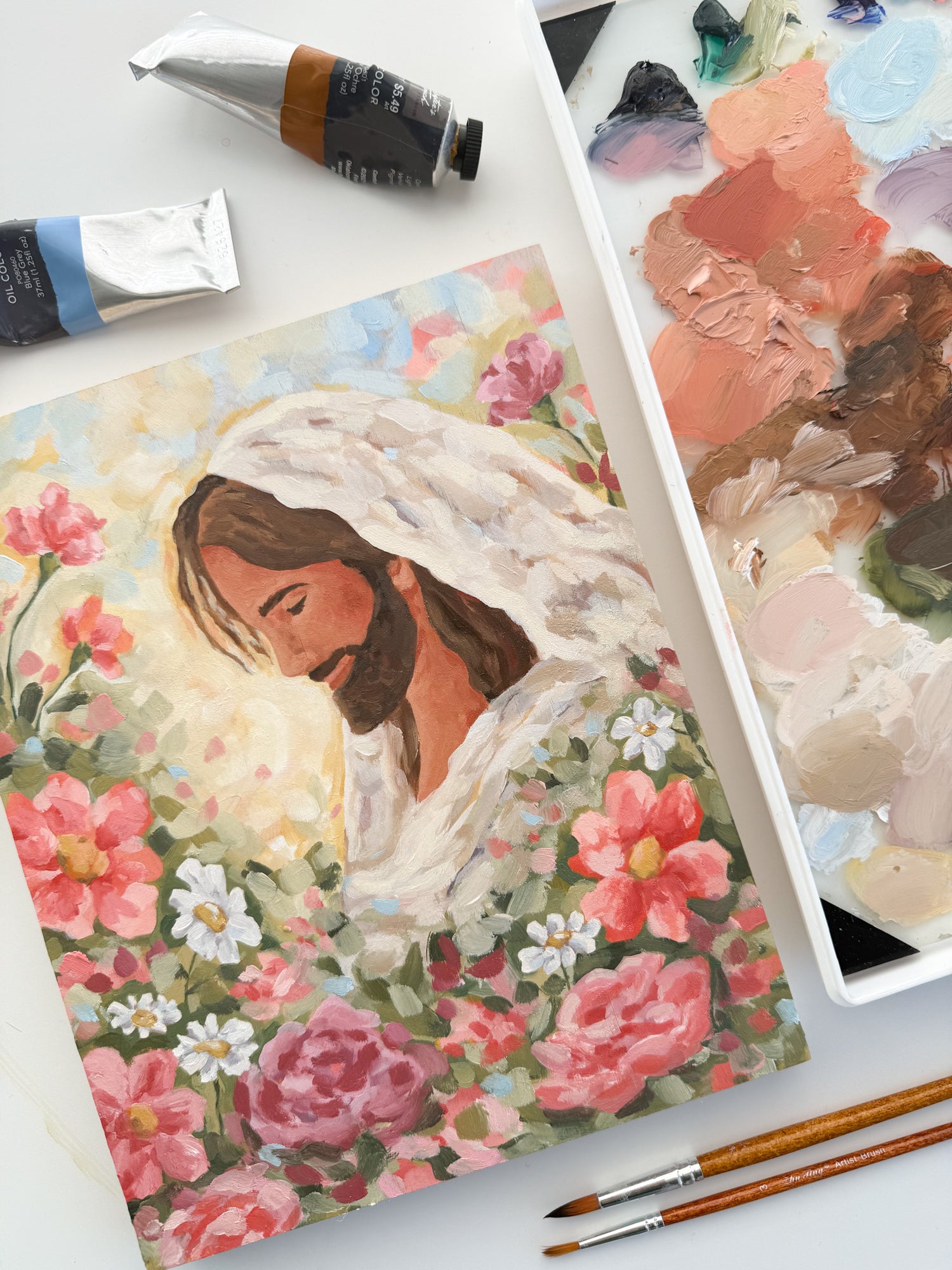"Among The Flowers" Print