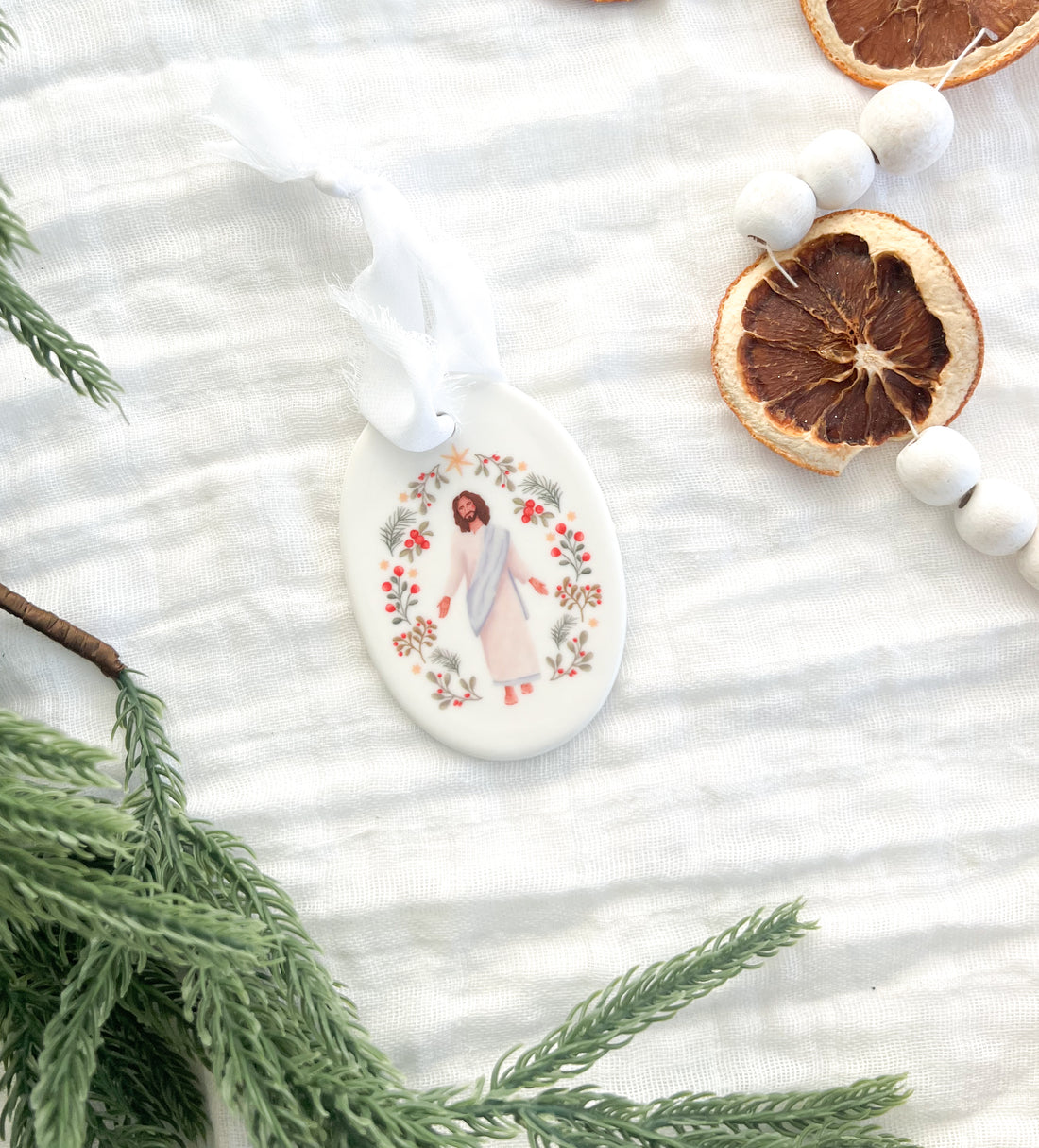 &quot;Rejoice&quot; Heirloom Ceramic Ornament