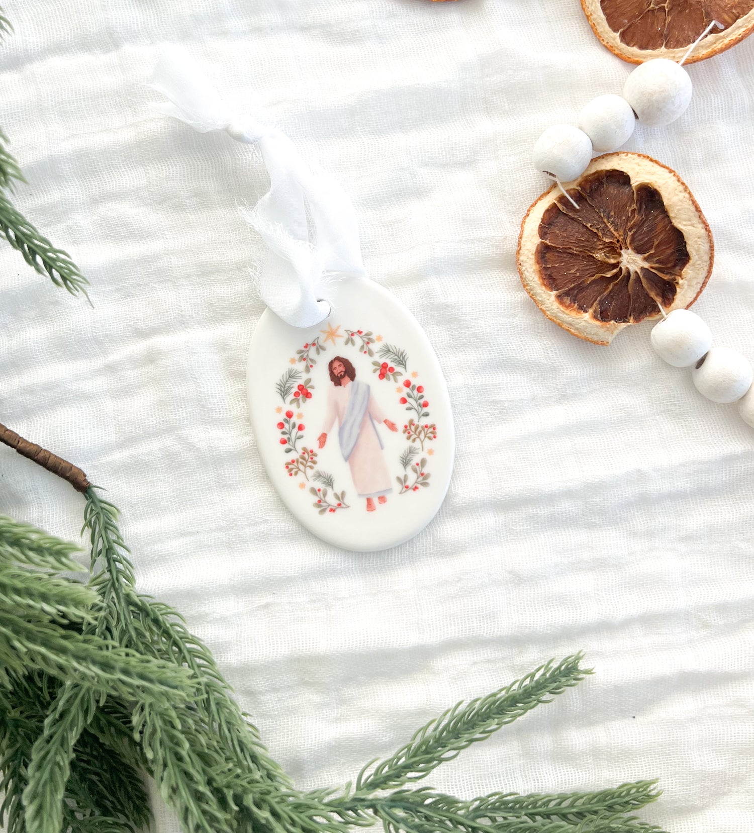 &quot;Rejoice&quot; Heirloom Ceramic Ornament