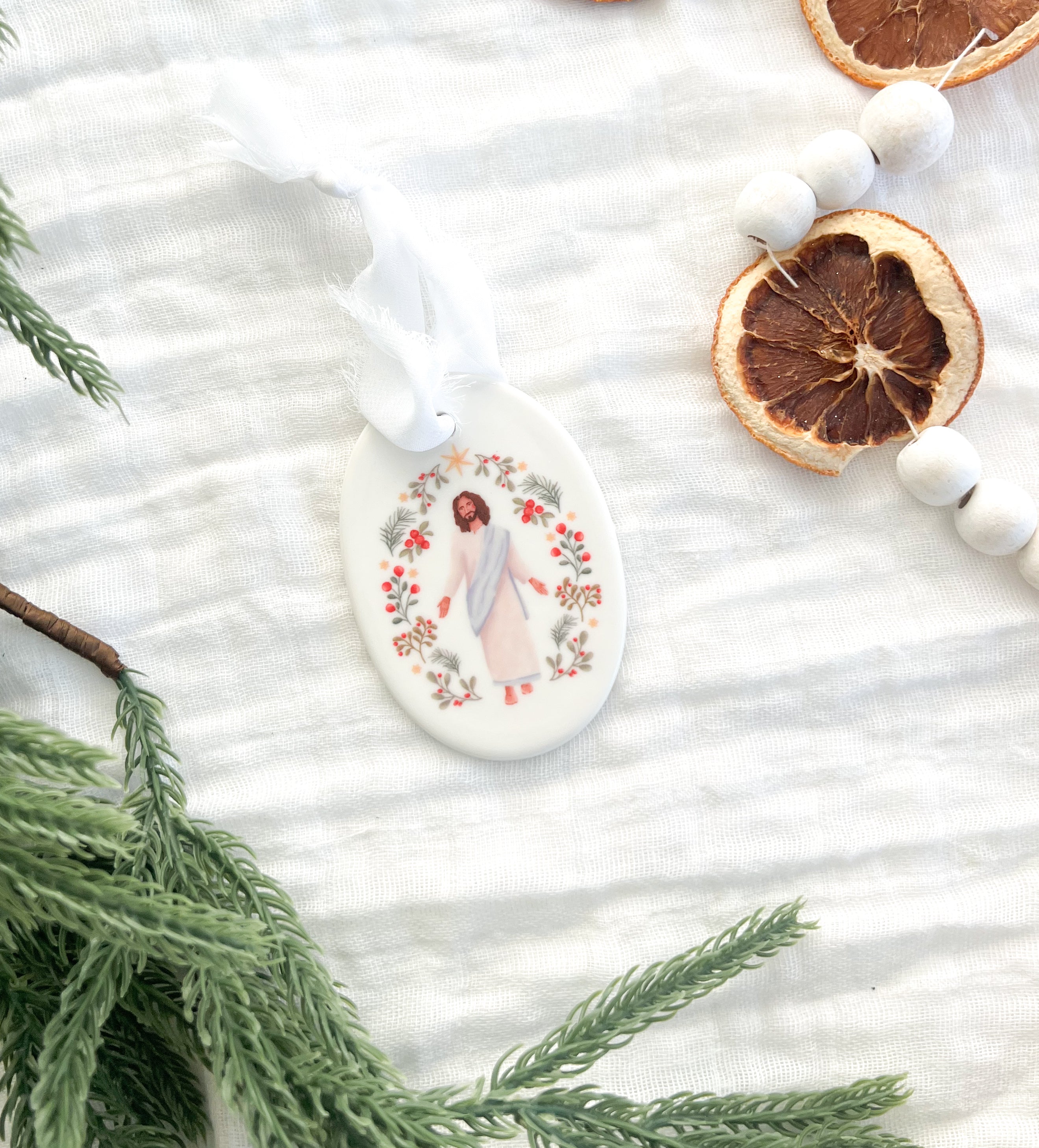 &quot;Rejoice&quot; Heirloom Ceramic Ornament