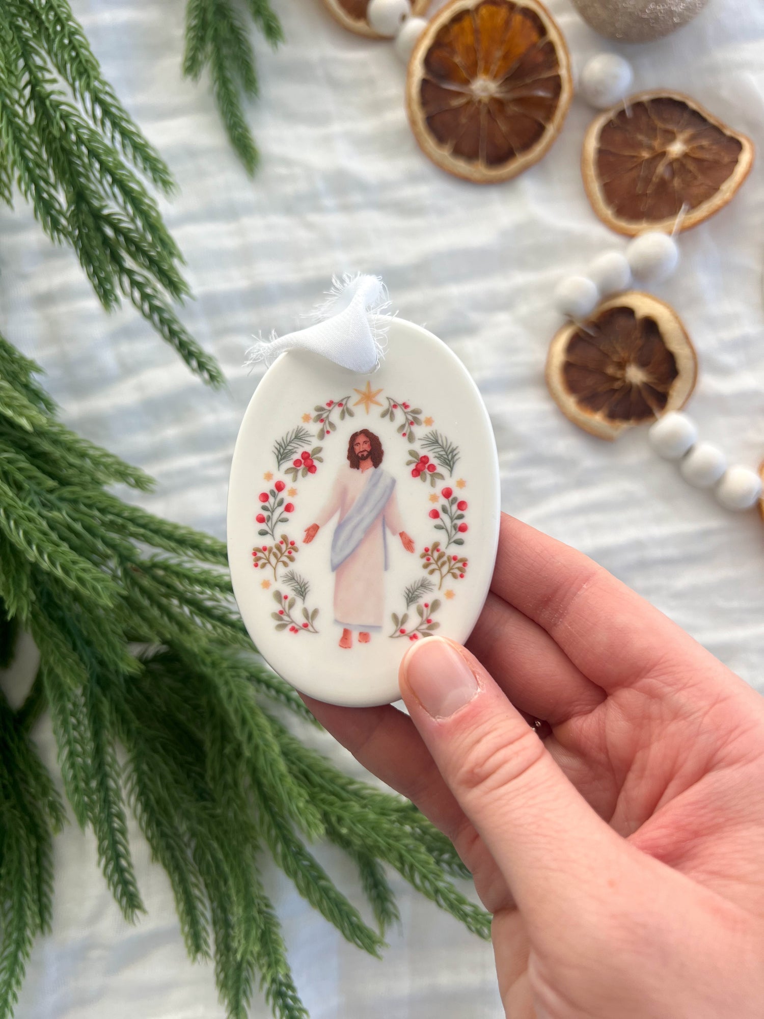 &quot;Rejoice&quot; Heirloom Ceramic Ornament