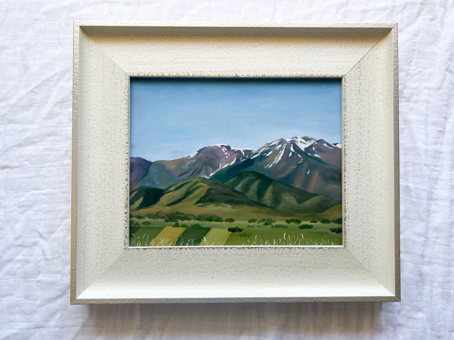 'Our Mountain Home' Framed Original Oil Painting - Wellsville, Utah