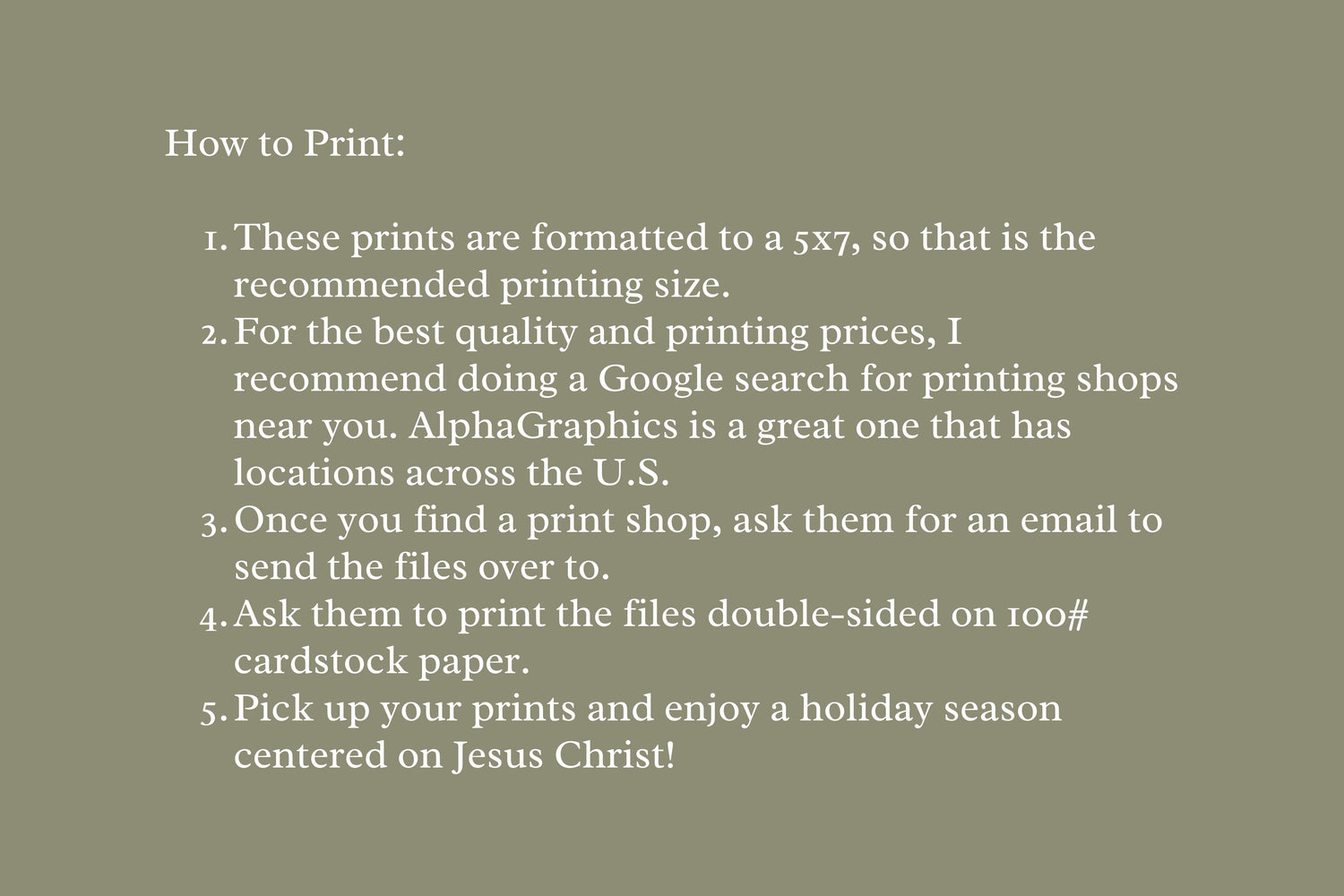 Names of Jesus Christ Advent Calendar (Digital Download)