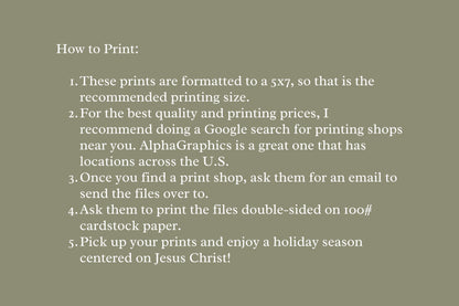 Names of Jesus Christ Advent Calendar (Digital Download)